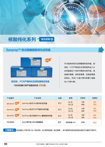 分子生物學甄選產品促銷專輯 生工生物領航生命科學產品與技術服務